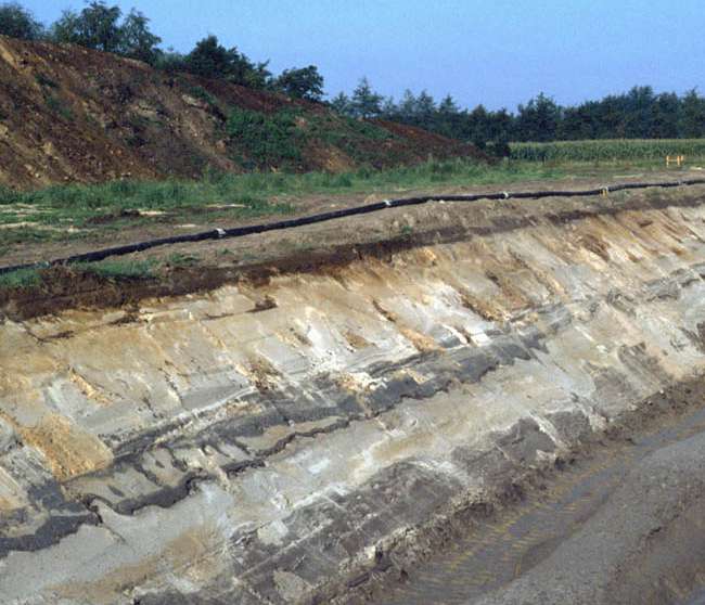 Afzettingen toendra rivier