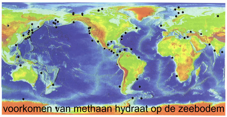kaart methaan hydraat